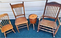 TOOLED LEATHER CHAIR SEAT ROCKING CHAIRS & BUCKET