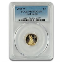 2015-w 1/10oz Proof American Gold Eagle Pr70 Pcgs