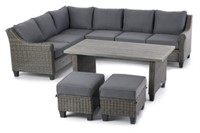 New Broyhill Thornwood 5pc Wicker Patio Sectional