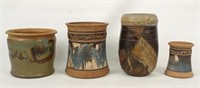 Four Pieces of Studio Art Pottery