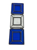 Vintage Triple Hinged Leaded Stained Glass