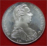 1780 Maria Theresa Silver Crown Restrike