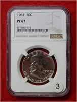 1961 Franklin Silver Half Dollar NGC PF67
