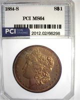 1884-S Morgan MS64 LISTS $145000