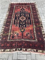 SEMI ANTIQUE WOOL CARPET FROM MOSQUE IN KARBALA