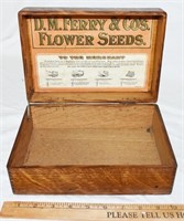 VINTAGE D.M. FERRY & CO'S OAK STORE DISPLAY BOX