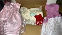 Box of clean vintage baby clothes & little girl