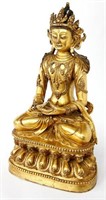 Good Chinese Gilt Bronze Buddha,