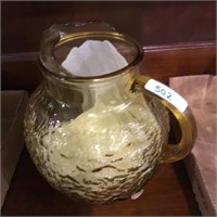 Yellow Glass Pitcher