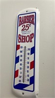 Barber Shop Metal Thermometer 12 inch
