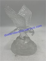 Crystal Eagle Art Glass with Frosted Base