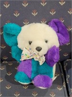 1987 Collectible Purple / White Teddy Bear