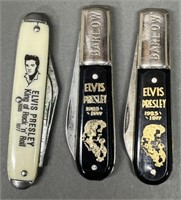 3 - Elvis Presley Advertising Pocket Knives