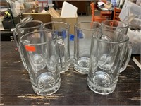 6 GLASS 6 “ BEER MUGS