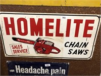 HOMELITE CHAINSAW SIGN