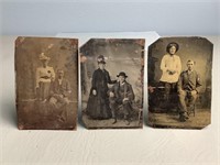 Lot of 3 Tintypes of Couples
