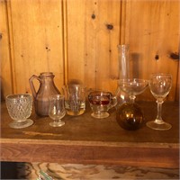 Lot of Mixed Vintage Glass Items