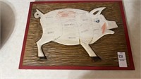 Hanging pig Butcher guide picture