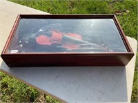 Vintage Fiddle in Shadow Box- unknown brand