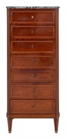 French Louis XVI Style Tall Dresser / Semainier