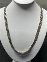 Sterling Silver 16" Braided Chain 925