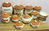Ceramic Kitchen Canister Set Tea Pot and more