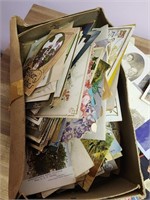 Large Box of Postcards and Tin Type RPPC