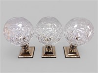 (3) WATERFORD HURRICANE LAMPS