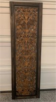 LARGE CARVED WOOD DECORATIVE PANEL 19.75 X 63