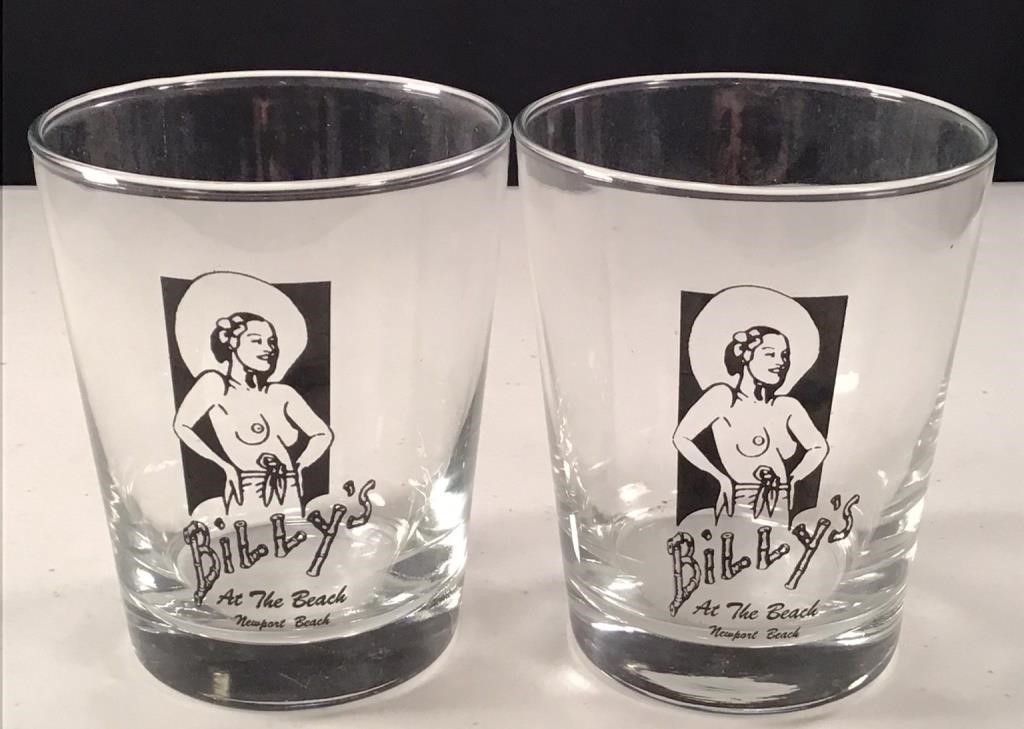 “Billy at the Beach” Bar Ware Glasses