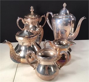 (5) Silver-Plated Serving Dishes