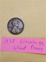 1938 LINCOLN WHEAT CENT