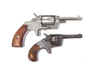 2- Hopkins & Allen spur trigger revolvers: Blue