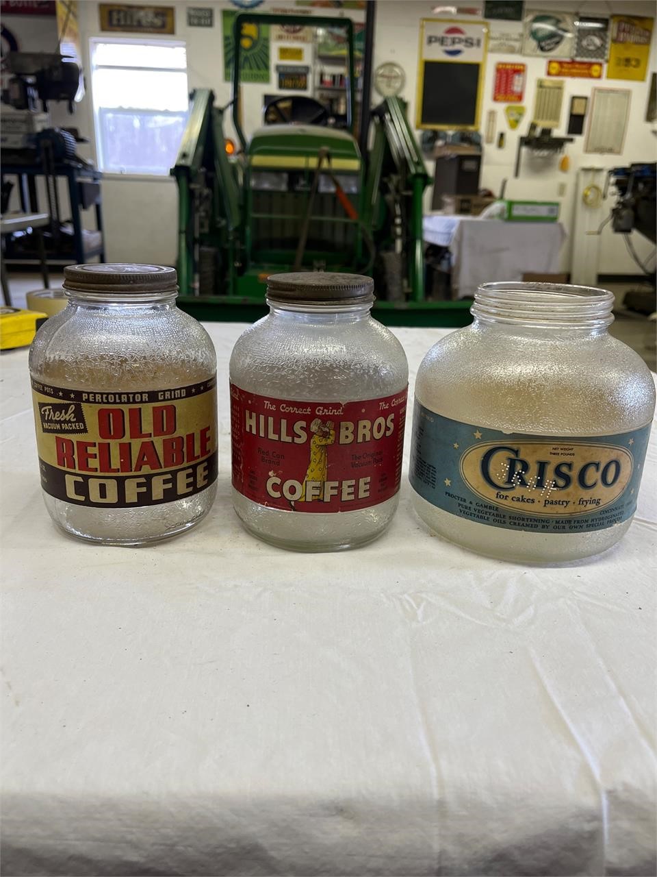 3 labeled jars.