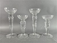 MCM Crystal Bowl Candle Holders