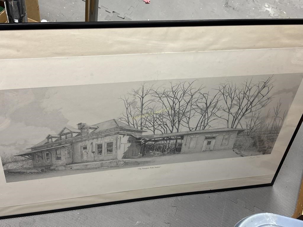 "The Newport Train Station" pencil sketch