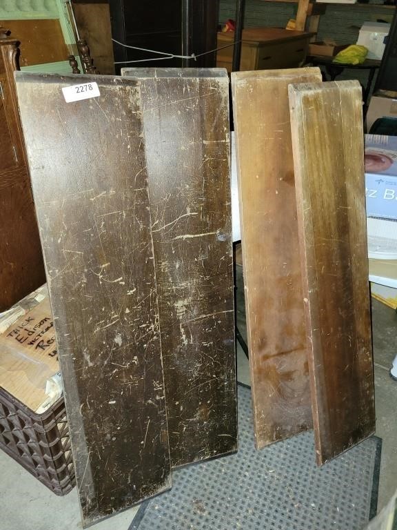 4 Vintage Wood Table Leaves - Approx 40" X 9"