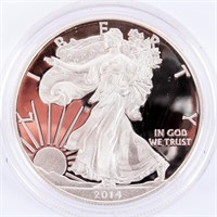 Coin 2014 Silver Eagle Proof Stuck Beautiful