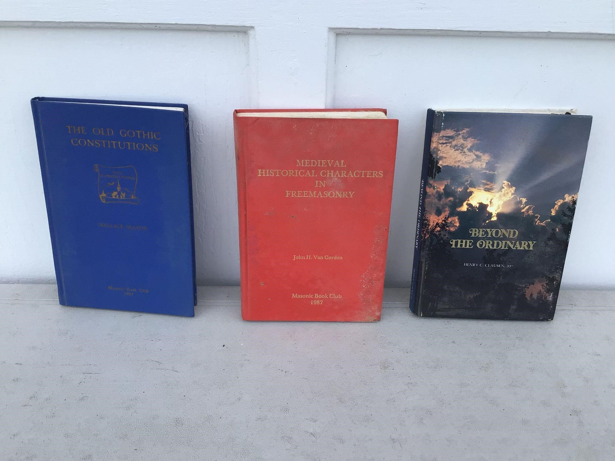 3 VINTAGE MASONIC BOOKS