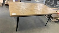 Steel frame dining table