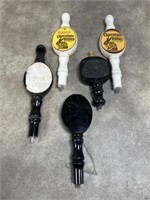 Assortment of wood beer tap handles, set of 5