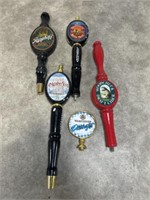 Assortment of beer tap handles, set of 5