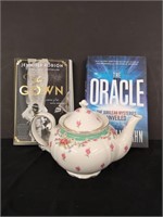 Have a cup of tea and read a book! Teapot, books