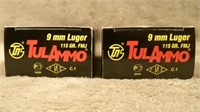 2 boxes TulAmmo 9mm Luger