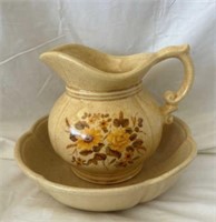 Vintage McCoy Old Heritage Pitcher & Bowl