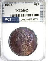 1884-O Morgan PCI MS65 Colorful