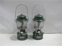 Two Coleman 220J Lanterns 1976 & 1979 Untested