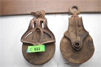 Two Antique Pulleys