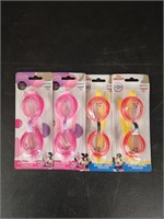 (4) Children's Swim Goggles- Minnie/Mickey Mouse