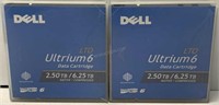 Lot of 2 Dell LTO Ultrium 6 Data Cartridges - NEW
